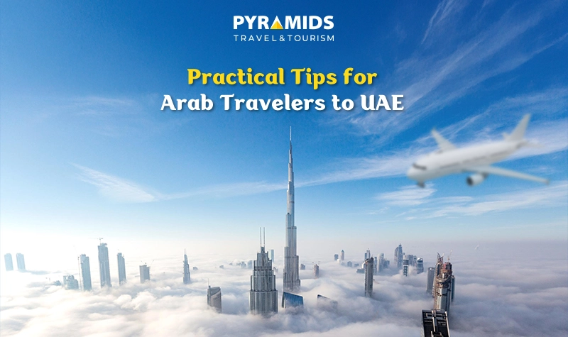 Plane in UAE with skyscraper