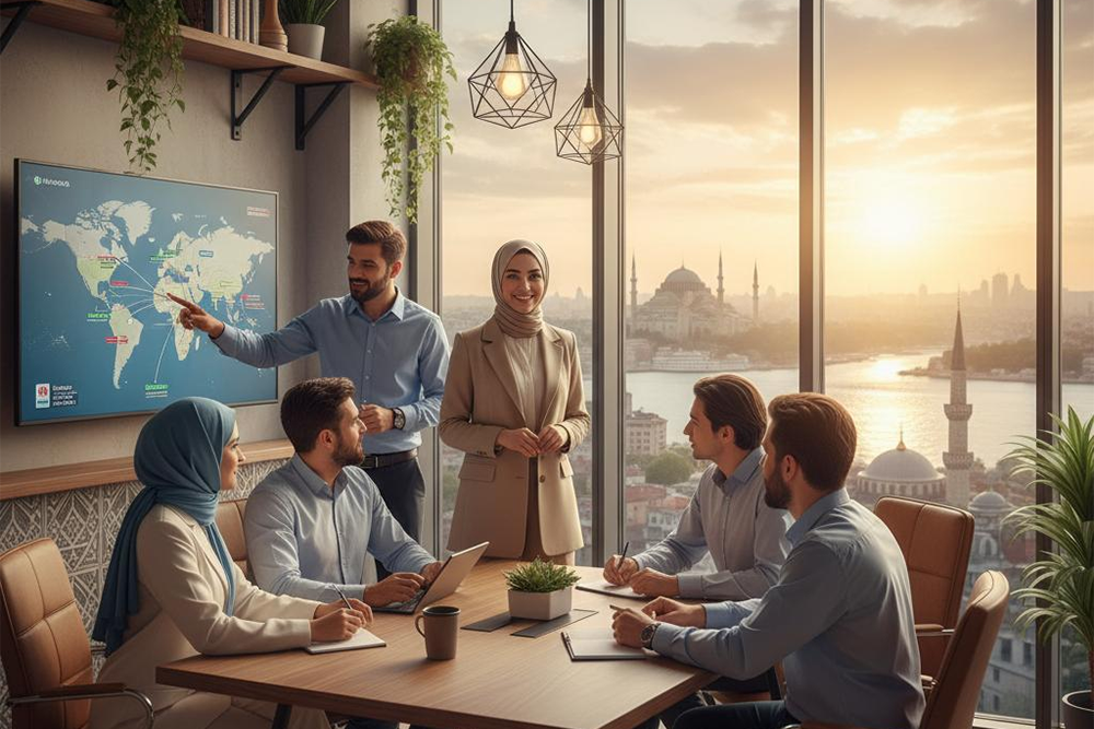 A man teaching Geography