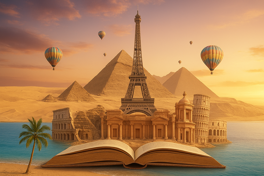 all seven wonders in one picture