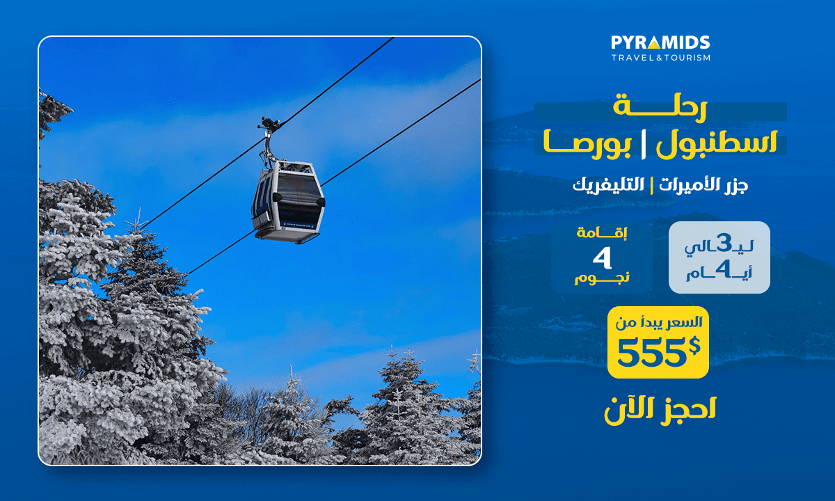 جولة بورصة تتضمن باقة لمدة 4 أيام و3 ليالٍ مع إقامة في فندق 4 نجوم، وزيارة جزر الأمراء