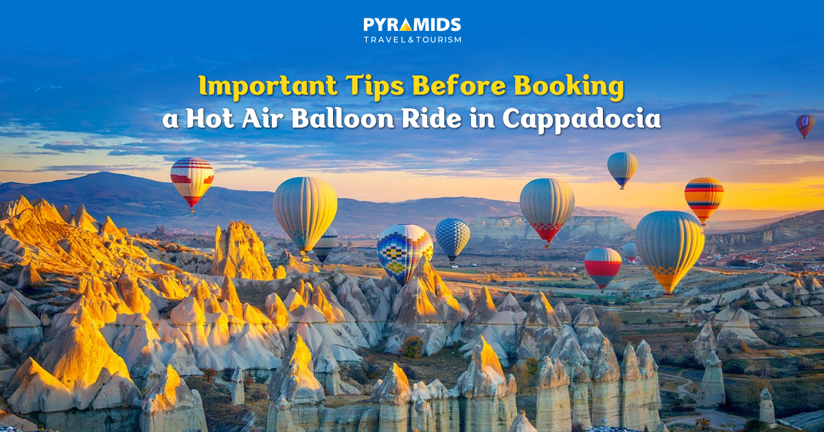 Hot air balloons soaring above the fairy chimneys and rock formations of Cappadocia at sunset