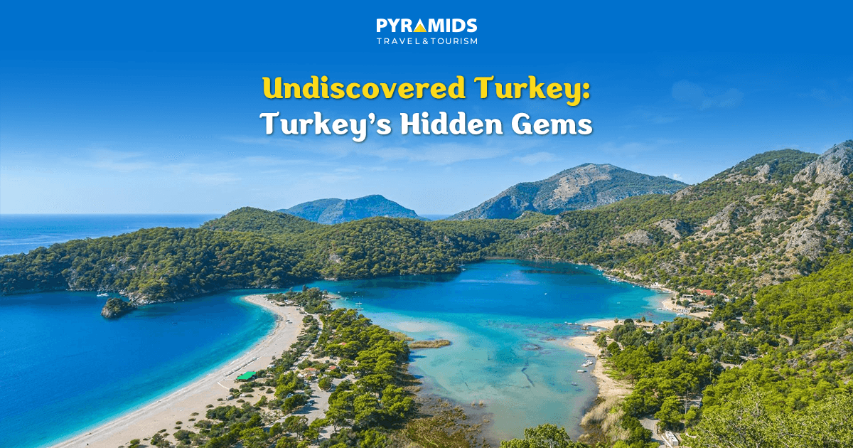 A charming landscape of a bay and lake in Türkiye, surrounded by mountains and green forests, expresses places in Türkiye that have not yet been discovered and its hidden natural treasures away from the crowds.